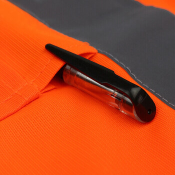 谋福CNMF8004系列反光马甲反光背心 救援服荧光马甲 作业警示服反光衣骑行环卫施工服可定制（口袋款荧光橙）