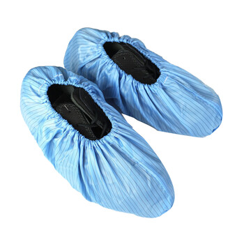 谋福（CNMF） 8077 无尘鞋套 蓝色条纹鞋套 耐用型一双装