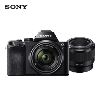 索尼（SONY）ILCE-7K 全画幅微单数码相机 双镜头人文套装（约2430万有效像素 SEL2870+SEL50F18F镜头 a7K）