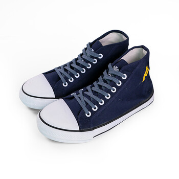 安全牌 绝缘鞋 10KV电工劳保帆布鞋Z010 高帮透气蓝色款 男女41码