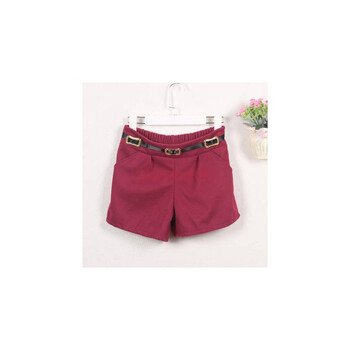 高腰大码韩版毛呢<em>短裤女黑色短裤</em>显瘦8020 酒