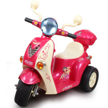 群兴儿童电动车摩托车 小公主最爱三轮玩具车