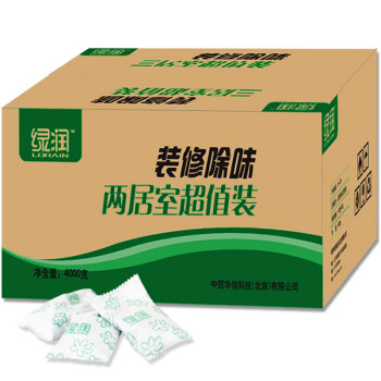 
                                        
                                                            绿润改良活性炭两居室4000g  除甲醛快速去吸除新车新房装修室内吸臭净化异味竹炭包防潮干燥除湿袋活性炭包                