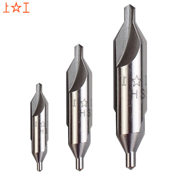 上工【1支】不带护锥复合中心钻A型5mm HSS高速钢中心钻头定点钻