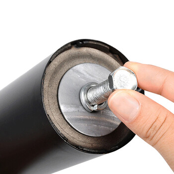 谋福 CNMF 8251一米线围栏栏杆座 礼仪柱护栏杆 隔离带伸缩栏杆警戒线 可定制logo（ 烤漆黑款 约2米长）