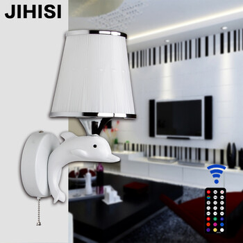 JIHISI 壁灯 卧室过道床头灯门厅楼梯墙灯调光调色定时遥控 正白光LED3W无遥控