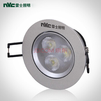 雷士NVC锋尚一体化可调角度天花射灯（开孔75mm)NLED143D/4W砂银 暖白