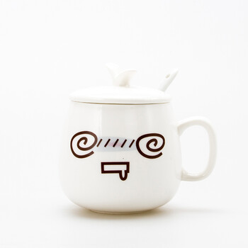 Z-SHINE 可爱卡通陶瓷杯子 情侣咖啡杯 表情萌