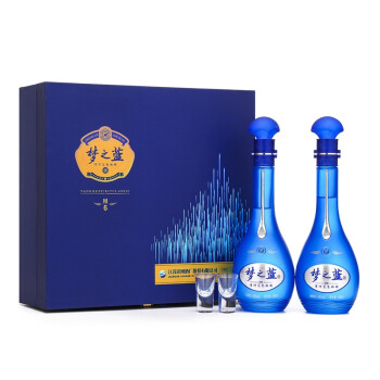 洋河蓝色经典 梦之蓝M6 52度 礼盒装500ml*2瓶 口感绵柔浓香型,降价幅度10%