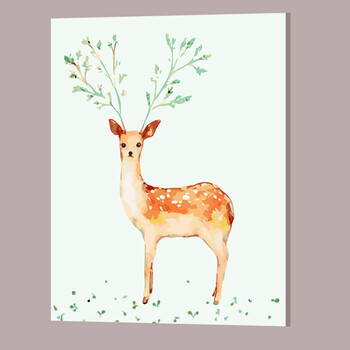 diy数字油画填色画 客厅卧室风景动物人物向日葵鹿手工手绘装饰画