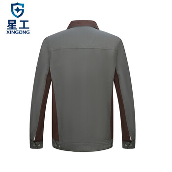 星工（XINGGONG）春夏秋冬工作服套装 工厂车间电力电焊汽修工装 耐磨长袖劳保定制 180橄榄绿XGZ-3