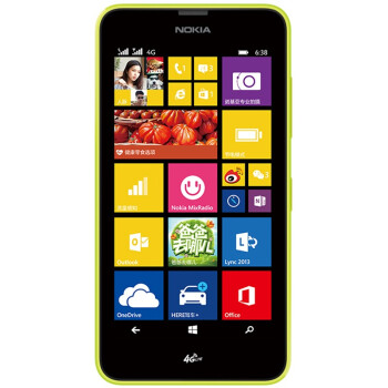 诺基亚（NOKIA） Lumia 638 4G手机 （黄色） TD-LTE/TD-SCDMA/GSM