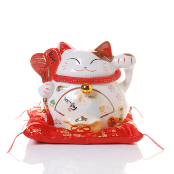 招财猫摆件 大号陶瓷存钱罐储蓄罐 店铺开业办公室家居创意礼品 风生水起