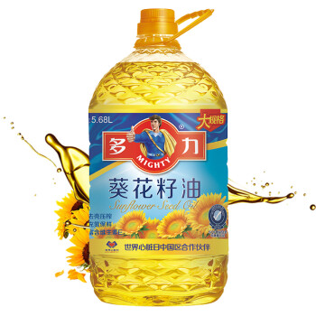 多力葵花籽油5.68L 食用油  含维生素e 餐饮用油