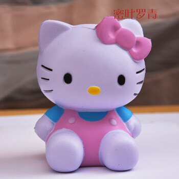 仿真慢回弹pu可爱squishy hello kitty公仔儿童玩具凯蒂猫软 粉红色