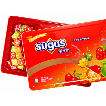 瑞士糖（Sugus）混合水果软糖罐装413g约137颗 糖果零食喜糖伴手礼礼盒