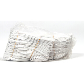 君御 71004 400克线手套棉纱手套批发耐磨耐用透气劳保高密度工地工作司机手套 白色 均码 24cm*20双/扎