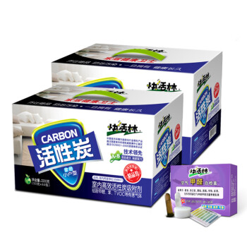 快活林 2200g精品装2箱装 活性炭除甲醛 新车除味家用净化竹炭包 新房装修除味吸甲醛