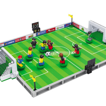 奥斯尼兼容乐高足球场拼装积木玩具组装男孩子8岁6拼插积木世界杯足球