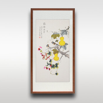 
                                                                                琅柜坊 中式玄关装饰画竖版走廊过道手绘国画花鸟画 G款 鱼越龙门 只要画芯                