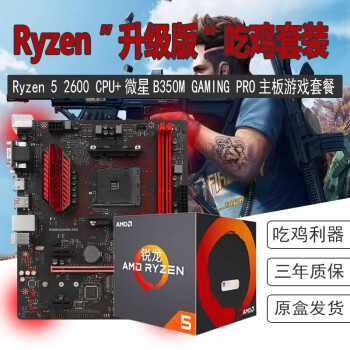 AMD 套装锐龙Ryzen 5 2600 CPU+微星B350M GAMING PRO主板CPU套装 套餐三：Ryzen5 2600+微星B350M,降价幅度14.4%