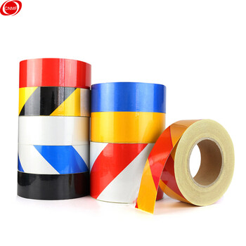 谋福 CNMF 8407反光胶带 反光标识警戒线墙贴地板贴标志 反光膜警示胶带 长45.7米（10cm宽  黄黑色 ）