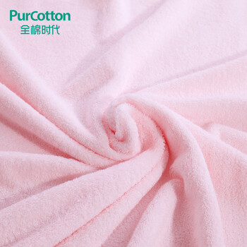 全棉时代（PurCotton）全棉毛圈浴巾 粉红色70x140厘米 1条装
