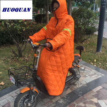 电动车防风衣女加厚挡风被摩托车防雨水冬季电瓶车防寒保暖挡风衣