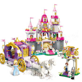 积木女孩拼装玩具城堡模型6-12岁以上儿童益智玩具拼插生日礼物w1