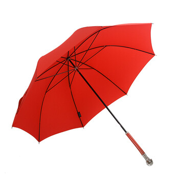
                                        衡利高尔夫雨伞 金属骷髅头伞直杆小黑伞小时代同款雨伞 金属直柄骷髅头红伞                