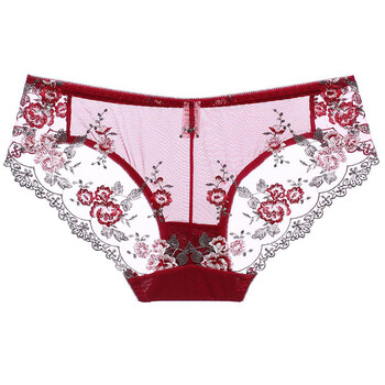 内衣 女式内裤 花花公子(playboy) 雷丝三角裤头夏薄女士蕾丝内裤冰丝