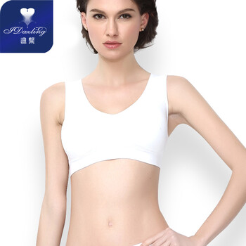 迪粲 2条装运动无钢圈<em>胸衣</em>瑜伽跑步聚拢防震女