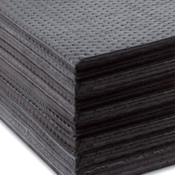 谋福 CNMF 8263 灰色吸附棉 工业吸油棉吸油垫 吸液棉  吸油毡 100片/箱（灰色款 尺寸： 40cm*50cm*3mm）