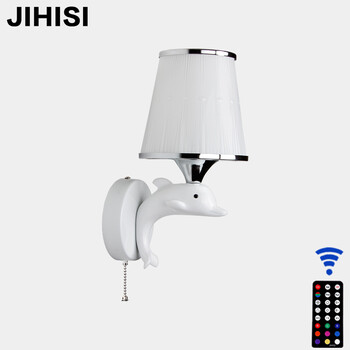 JIHISI 壁灯 卧室过道床头灯门厅楼梯墙灯调光调色定时遥控 正白光LED3W无遥控