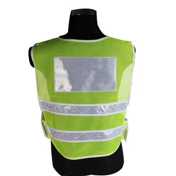 谋福 CNMF 8681 LED带灯反光马甲 施工环卫反光衣 骑行安全服（带灯款 反光背心）