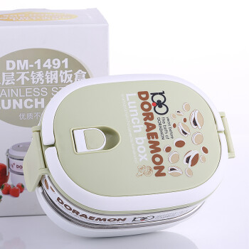 
                                        哆啦A梦保温双层不锈钢饭盒儿童小学生密封手提可爱便当盒1400ML                