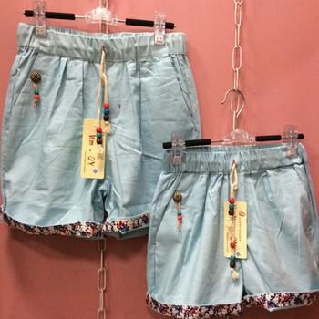 让夏尔夏季爆款<em>情侣短裤</em>男士<em>亚麻</em>短裤情侣大码