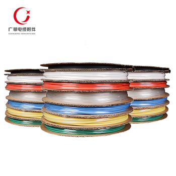 广邦电缆附件 RSG-φ12 绝缘套管电工数据电线电缆保护热收缩管 红色100米/卷