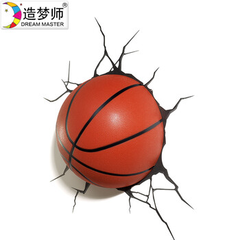 造梦师现代卧室灯具楼梯过道欧美式创意圆球篮球壁灯LED灯儿童房小夜灯