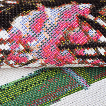 
                                                            悠趣 3D精准印花十字绣套件 梅兰竹菊四君子吉祥雅致版 四联47x85CM*4 生态棉线 3股绣                