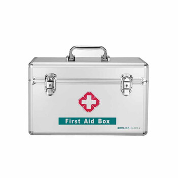 巨成 急救箱家用多功能急救箱多层出诊箱带锁铝合金箱收纳箱大号16英寸企业定制 起定量100ccjc