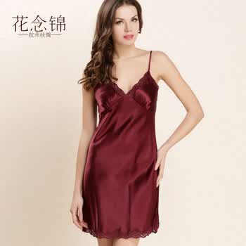 <em>花念锦</em>性感睡裙女夏<em>真丝</em>性感<em>吊带</em>睡裙 <em>女人睡</em>