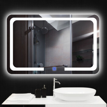 卫生间led灯镜壁挂浴室镜洗手间带灯光镜挂墙防雾化妆镜卫浴镜子 颜色