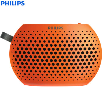 飞利浦(PHILIPS) SBM100 ORG 插卡音箱 口袋迷你便携小音响 音乐MP3外响播放器 FM收音机老人听戏 橙色