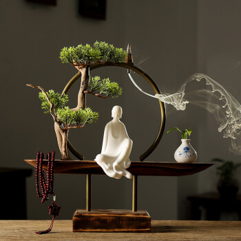 中式禅意摆件倒流香炉创意现代家居客厅茶室桌玄关室