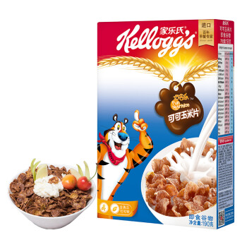 泰国进口 家乐氏（Kellogg’s）可可玉米片 进口麦片 即食冲饮 营养谷物早餐190g