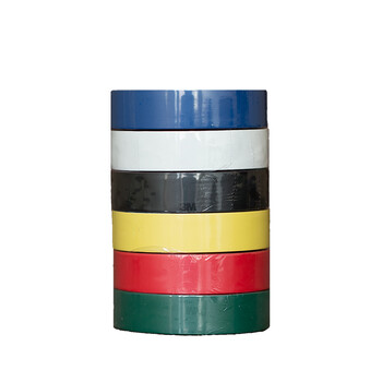 3M 1600# 电工胶带 电气绝缘胶带 PVC电工胶布 无铅耐磨防潮耐酸碱 18mm*20m*0.15mm 六色混装各5卷