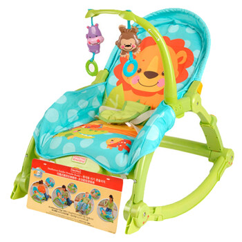 费雪fisherprice益智玩具 婴幼儿安抚餐椅W2811 多功能振动 电动摇椅 健身架