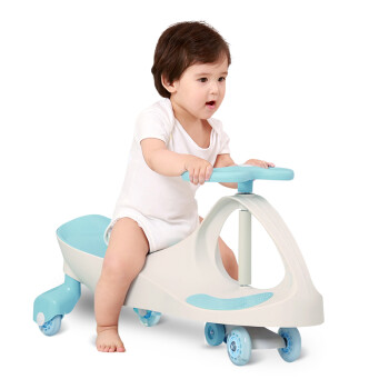 爱音Aing扭扭车儿童溜溜车万向轮儿童车1-3-6岁宝宝静音轮健身车薄荷蓝