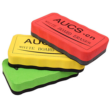 AUCS  磁性白板擦磁吸黑板擦刷白板笔板擦画板写字板玻璃板擦专用套装白班擦 办公用品 3个装/三色 